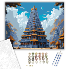 Számfestő.hu Díszes Hindu Templomtorony - számfestő készlet – 40×50 cm (Keretre feszítve) kreatív és készségfejlesztő