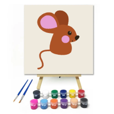 Számfestő.hu Egérke - gyerek számfestő készlet – 50×50 cm (Keret nélkül) kreatív és készségfejlesztő