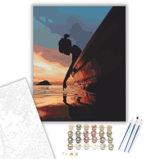 Számfestő.hu Egyedül a tavon - számfestő készlet – 40×50 cm (Keretre feszítve) kreatív és készségfejlesztő