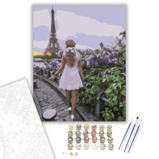 Számfestő.hu Eiffel sétány - számfestő készlet – 40×50 cm (Keretre feszítve) kreatív és készségfejlesztő