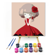 Számfestő.hu Elegáns - gyerek számfestő készlet – 20×20 cm (Keretre feszítve) kreatív és készségfejlesztő