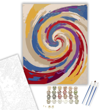 Számfestő.hu Energetikus Színörvény - számfestő készlet – 40×50 cm (Keretre feszítve) kreatív és készségfejlesztő