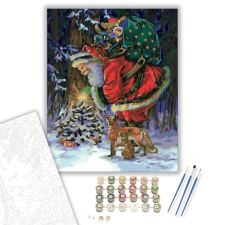 Számfestő.hu Erdei ajándékozás - számfestő készlet – 40×50 cm (Keretre feszítve) kreatív és készségfejlesztő