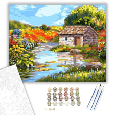 Számfestő.hu Erdei kuckó - számfestő készlet – 40×50 cm (Keretre feszítve) kreatív és készségfejlesztő