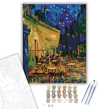 Számfestő.hu Éttermi Terasz Este - számfestő készlet – 40×50 cm (Keretre feszítve) kreatív és készségfejlesztő