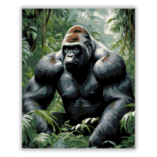 Számfestő.hu Ezüsthátú Gorilla a Dzsungelben - számfestő készlet kreatív és készségfejlesztő