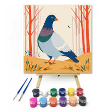 Számfestő.hu Fák ölelésében - gyerek számfestő készlet – 20×20 cm (Keretre feszítve) kreatív és készségfejlesztő