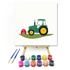 Számfestő.hu Farm traktor- gyerek számfestő készlet – 30×30 cm (Keret nélkül) kreatív és készségfejlesztő