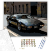 Számfestő.hu Fekete Klasszikus Sportautó Városi Környezetben - számfestő készlet – 40×50 cm (Keretre feszítve)