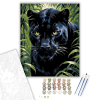 Számfestő.hu Fekete Párduc a Holdfényes Dzsungelben - számfestő készlet – 40×50 cm (Keretre feszítve)