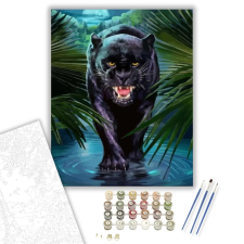 Számfestő.hu Fekete párduc - számfestő készlet – 60×70 cm (Keret nélkül) kreatív és készségfejlesztő