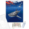 Számfestő.hu Fenséges Óriáscápa a Mélységben - számfestő készlet – 40×50 cm (Keretre feszítve)