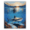 Számfestő.hu Fiatal Cápa Napfelkeltekor - számfestő készlet