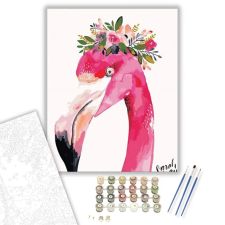 Számfestő.hu Flamingo Fej - számfestő készlet – 50×60 cm (Keret nélkül) kreatív és készségfejlesztő