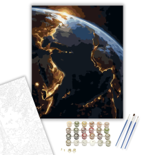 Számfestő.hu Föld Napfelkeltében - számfestő készlet – 40×50 cm (Keretre feszítve) kreatív és készségfejlesztő