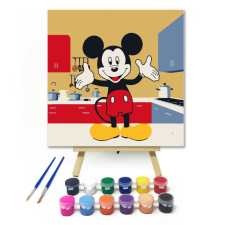 Számfestő.hu Főzzünk! - gyerek számfestő készlet – 20×20 cm (Keretre feszítve) kreatív és készségfejlesztő