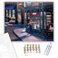 Számfestő.hu Francia Üzlet - számfestő készlet – 40×50 cm (Keretre feszítve) kreatív és készségfejlesztő