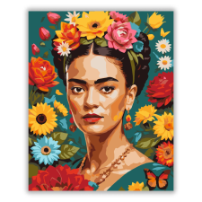 Számfestő.hu Frida Kahlo Virágokkal - számfestő készlet kreatív és készségfejlesztő