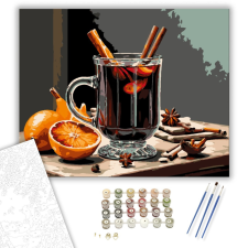 Számfestő.hu Fűszeres Téli Hangulat - számfestő készlet – 40×50 cm (Keretre feszítve) kreatív és készségfejlesztő