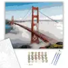 Számfestő.hu Golden Gate Híd Ködös Reggelen - számfestő készlet – 80×100 cm (Keret nélkül)