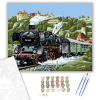 Számfestő.hu Gőzmozdonyos Vonat - számfestő készlet – 40×50 cm (Keretre feszítve)