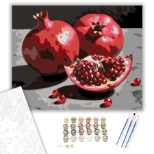 Számfestő.hu Gránátalma Textúrája - számfestő készlet – 40×50 cm (Keretre feszítve) kreatív és készségfejlesztő