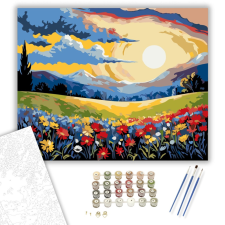 Számfestő.hu Hegyi Virágok Tüze - számfestő készlet – 40×50 cm (Keretre feszítve) kreatív és készségfejlesztő