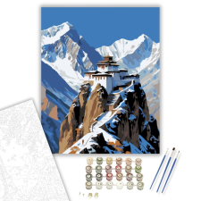 Számfestő.hu Himalájai Kolostor Ladakhban - számfestő készlet – 40×50 cm (Keretre feszítve) kreatív és készségfejlesztő