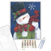 Számfestő.hu Hóember és adventi koszorú - számfestő készlet – 40×50 cm (Keretre feszítve)