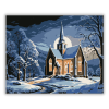 Számfestő.hu Holdfényes Téli Templom - számfestő készlet