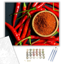 Számfestő.hu Hungarikum - Paprika - számfestő készlet – 40×50 cm (Keretre feszítve) kreatív és készségfejlesztő