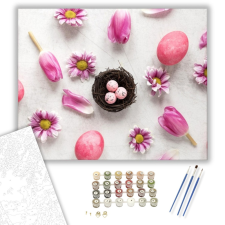 Számfestő.hu Húsvéti Asztaldísz - húsvéti számfestő készlet – 40×50 cm (Keretre feszítve) kreatív és készségfejlesztő