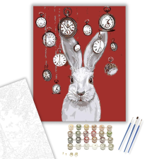 Számfestő.hu Időnyuszi - számfestő készlet – 40×50 cm (Keretre feszítve) kreatív és készségfejlesztő