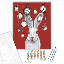 Számfestő.hu Időnyuszi - számfestő készlet – 50×60 cm (Keretre feszítve) kreatív és készségfejlesztő