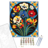 Számfestő.hu Irises Mandala Van Gogh Stílusban - számfestő készlet – 40×50 cm (Keretre feszítve)