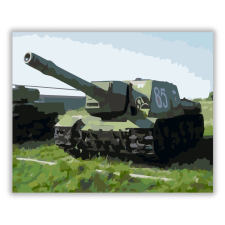 Számfestő.hu ISU-152 Harckocsi a Rét Közelében - számfestő készlet kreatív és készségfejlesztő