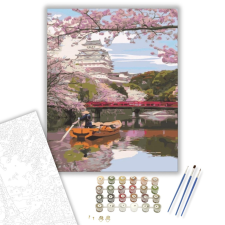 Számfestő.hu Japán folyó - számfestő készlet – 40×50 cm (Keretre feszítve) kreatív és készségfejlesztő