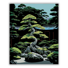 Számfestő.hu Japán Kert Bonsai Fákkal - számfestő készlet kreatív és készségfejlesztő