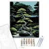 Számfestő.hu Japán Kert Bonsai Fákkal - számfestő készlet – 80×100 cm (Keret nélkül)