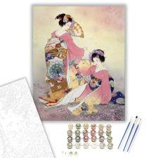 Számfestő.hu Japán Klasszikus Zenész - számfestő készlet – 80×100 cm (Keretre feszítve) kreatív és készségfejlesztő