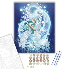 Számfestő.hu Jeges angyal - számfestő készlet – 40×50 cm (Keretre feszítve) kreatív és készségfejlesztő