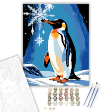 Számfestő.hu Jeges Csoda - számfestő készlet – 40×50 cm (Keretre feszítve) kreatív és készségfejlesztő