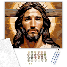 Számfestő.hu Jézus Tüskés Koronával - számfestő készlet – 80×100 cm (Keretre feszítve) kreatív és készségfejlesztő