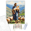 Számfestő.hu Jó Pásztor a Báránnyal - számfestő készlet – 40×50 cm (Keretre feszítve)
