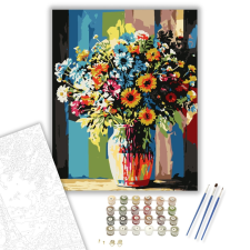 Számfestő.hu Káprázatos virágmozaik - számfestő készlet – 40×50 cm (Keretre feszítve) kreatív és készségfejlesztő