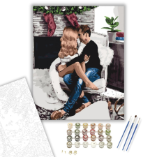 Számfestő.hu Karácsonyi fotózás - számfestő készlet – 40×50 cm (Keretre feszítve) kreatív és készségfejlesztő