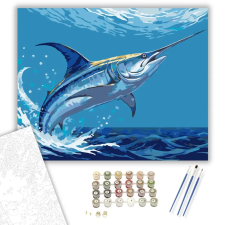 Számfestő.hu Kardhal az Óceánban - számfestő készlet – 80×100 cm (Keretre feszítve) kreatív és készségfejlesztő
