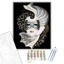 Számfestő.hu Karneváli álarc - számfestő készlet – 40×50 cm (Keretre feszítve) kreatív és készségfejlesztő