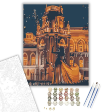 Számfestő.hu Kastély este - számfestő készlet – 40×50 cm (Keretre feszítve) kreatív és készségfejlesztő