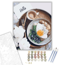 Számfestő.hu Kedves reggeli - számfestő készlet – 40×50 cm (Keretre feszítve) kreatív és készségfejlesztő